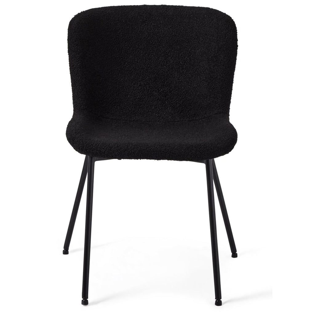 4er Set Esszimmerstühle Teddy - Schwarz - FURNHOUSE