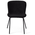 4er Set Esszimmerstühle Teddy - Schwarz - FURNHOUSE