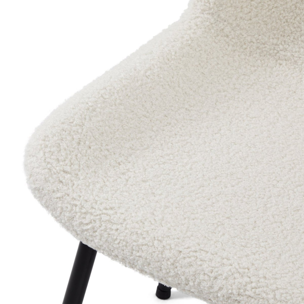 4er Set Esszimmerstühle Teddy - Weiß - FURNHOUSE