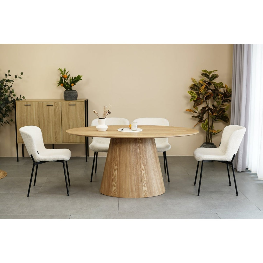 4er Set Esszimmerstühle Teddy - Weiß - FURNHOUSE