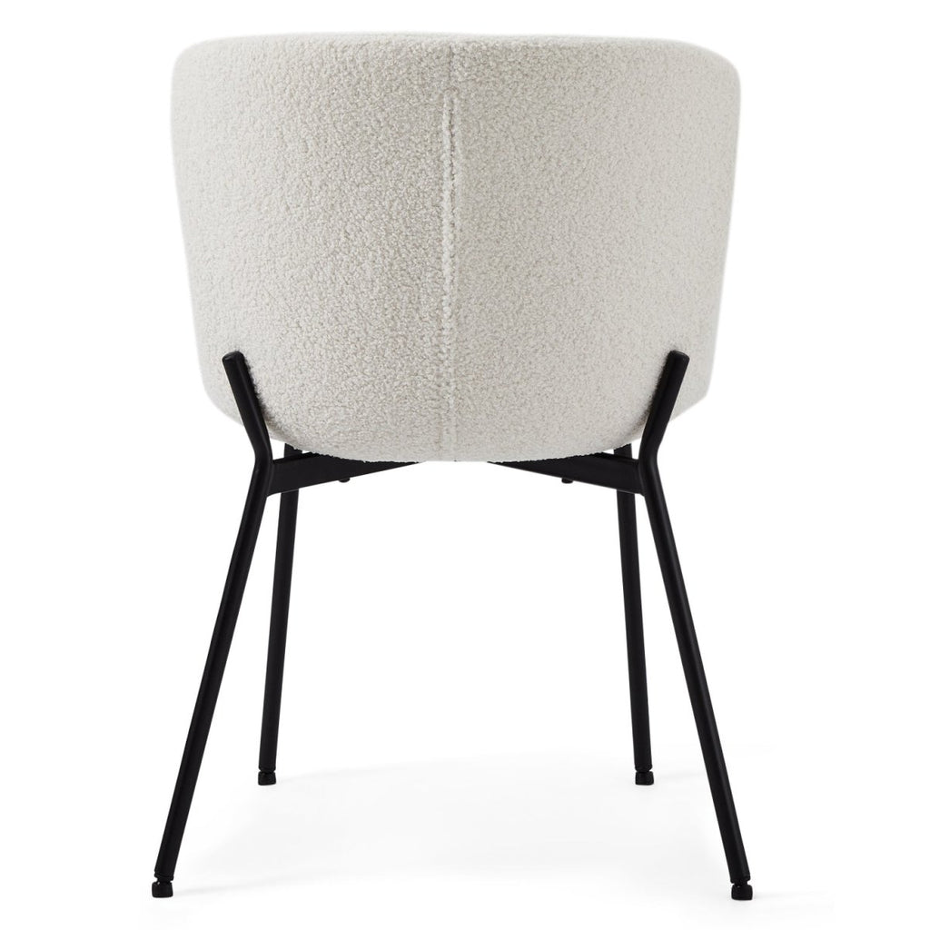 4er Set Esszimmerstühle Teddy - Weiß - FURNHOUSE