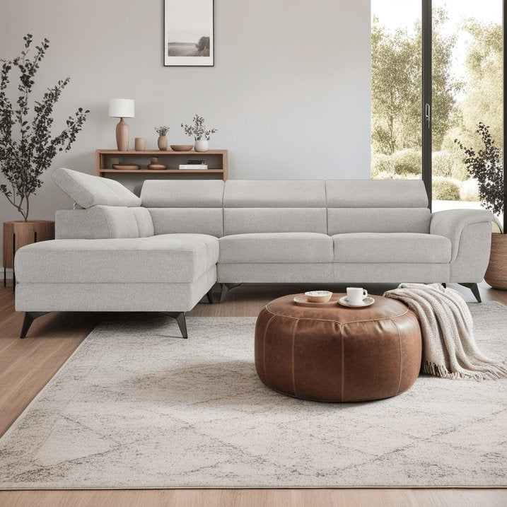 5-Sitzer Ecksofa Links Betis Grau - FURNHOUSE