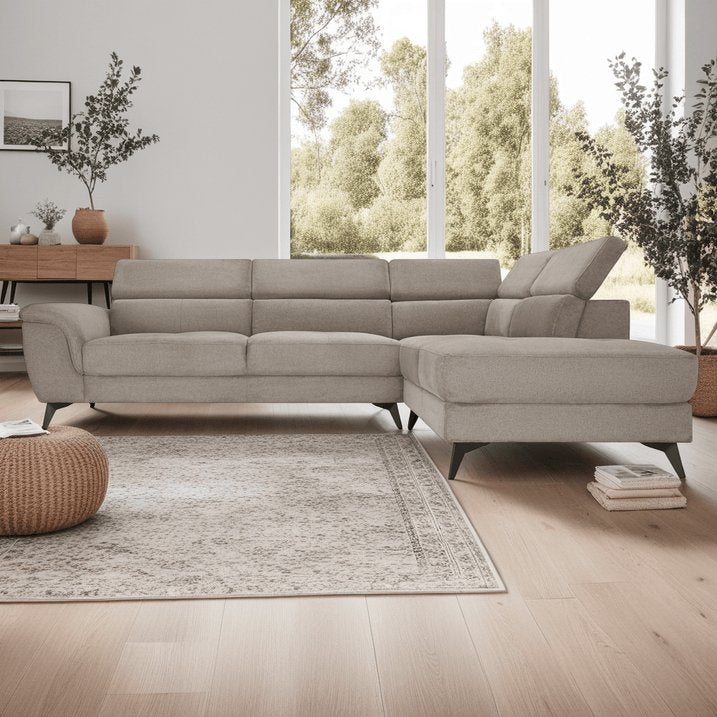 5-Sitzer Ecksofa Rechts Betis Beige - FURNHOUSE