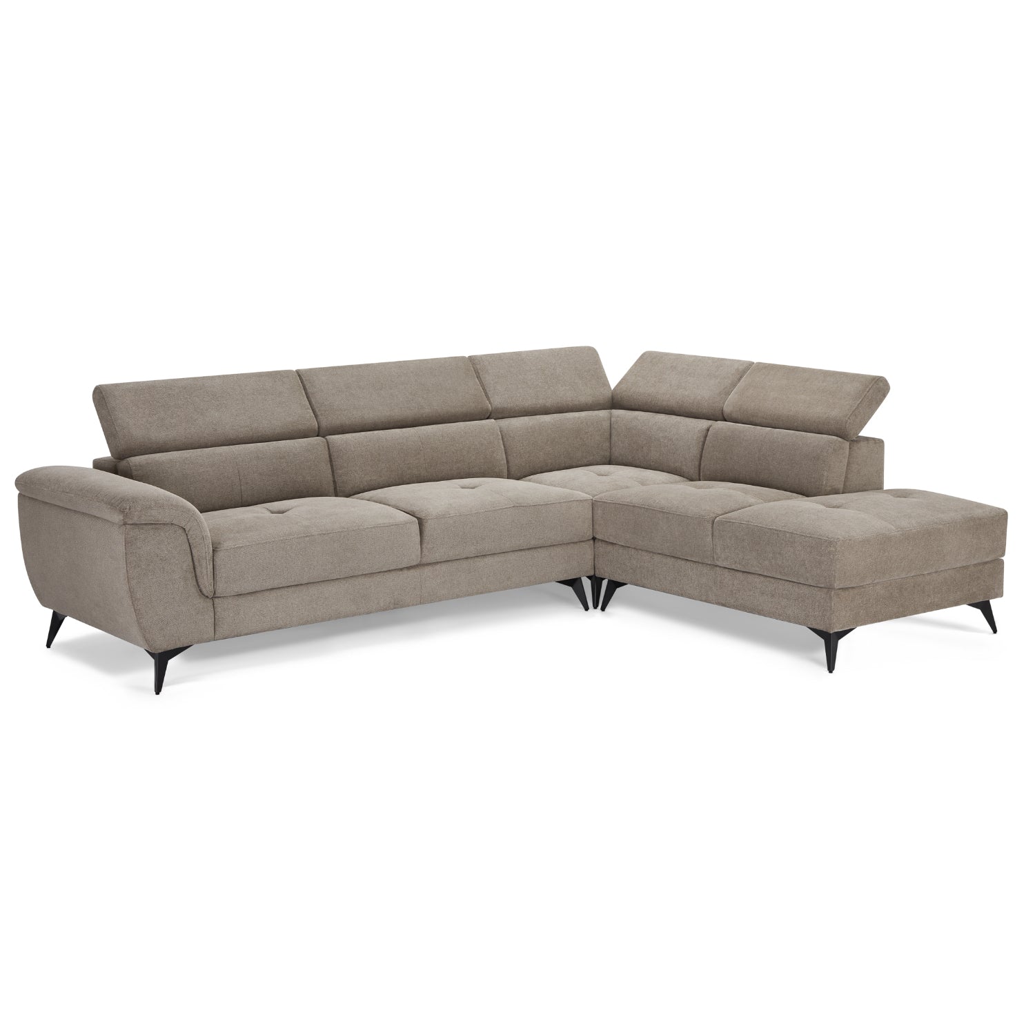 5-Sitzer Ecksofa Rechts Betis Beige - FURNHOUSE