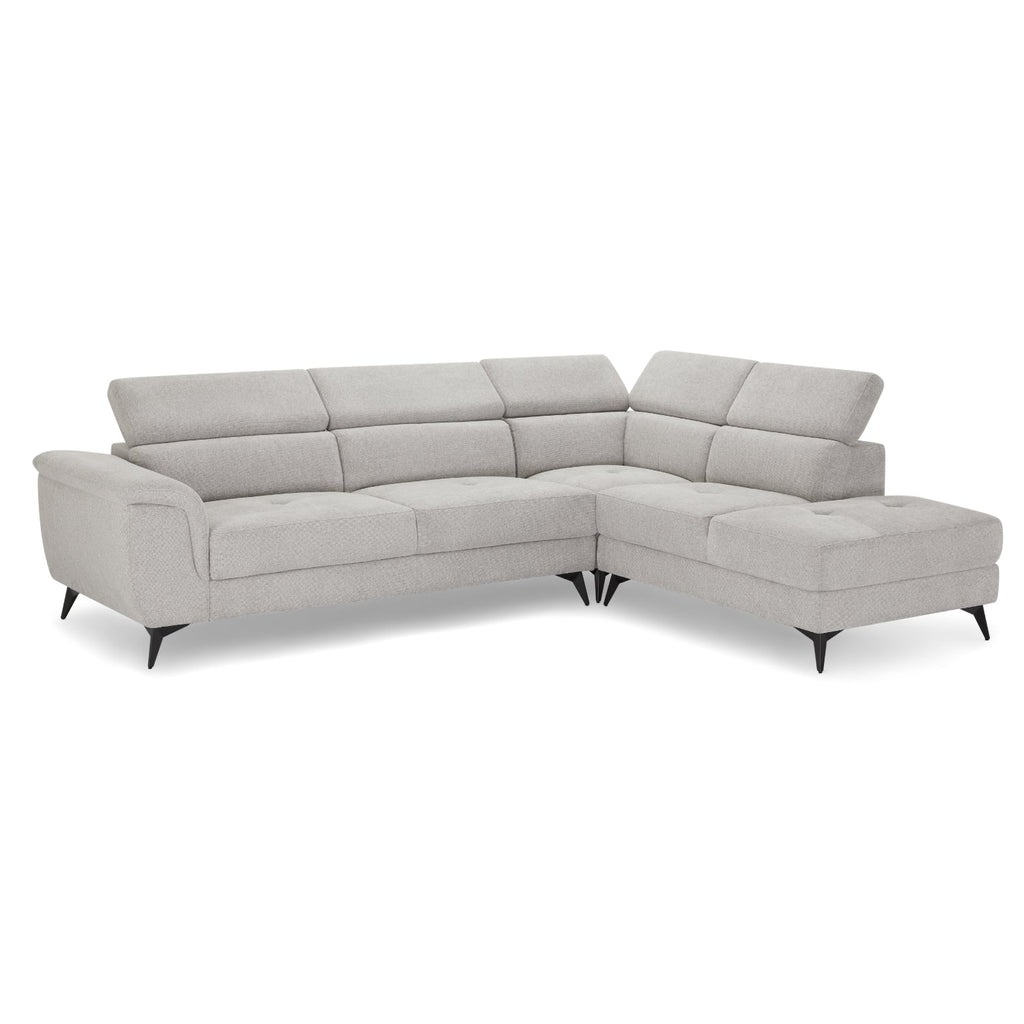 5-Sitzer Ecksofa Rechts Betis Grau - FURNHOUSE