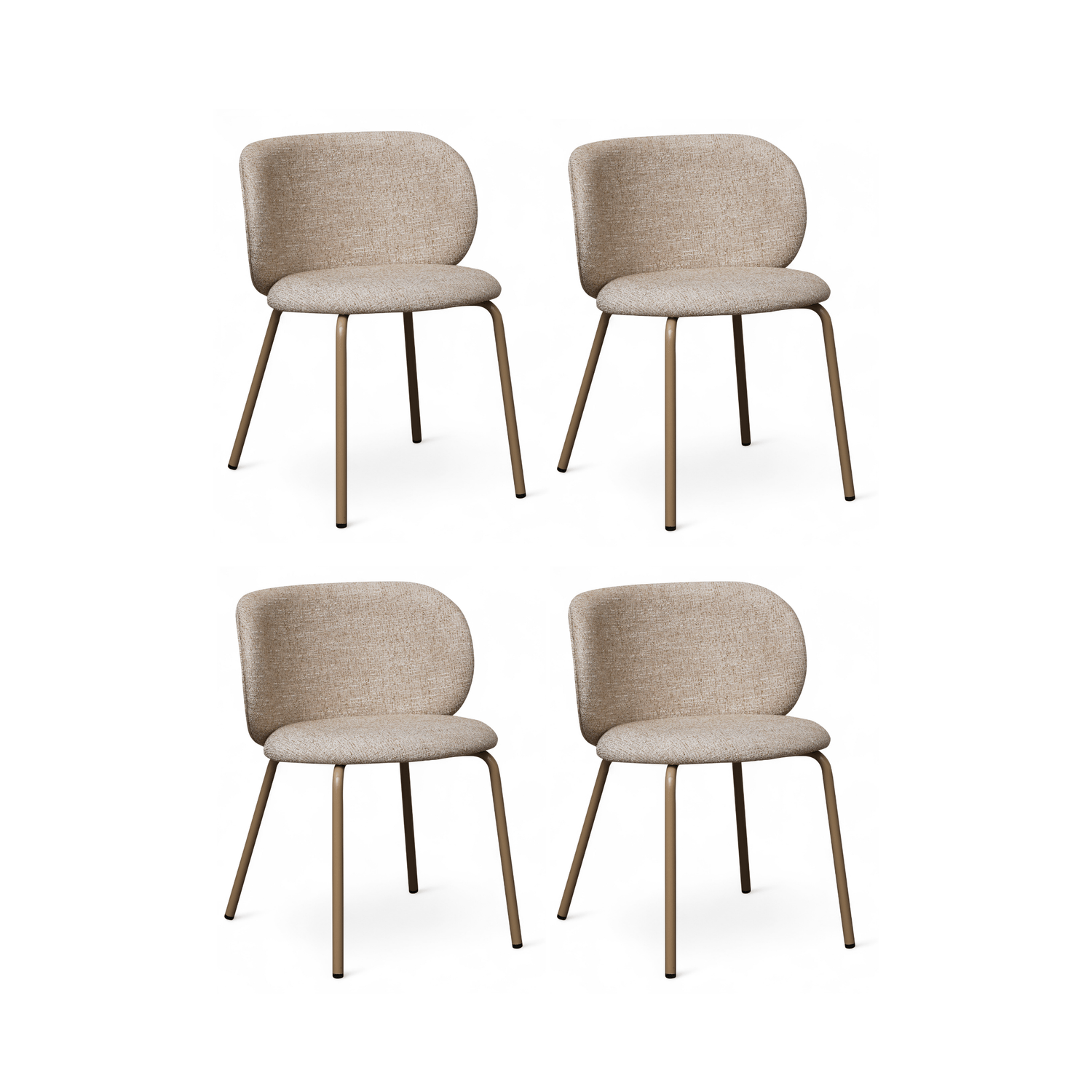 4er Set Esszimmerstühle Nanna - Beige