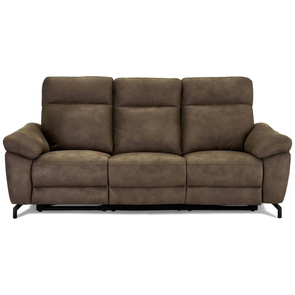 Selesta 3-Sitzer Sofa – mit Elektrische Relaxfunktion, USB - Stoffbezug Taupe Grau