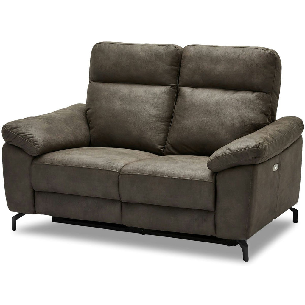 Selesta 2-Sitzer Sofa – mit Elektrische Relaxfunktion, USB - Stoffbezug Taupe Grau