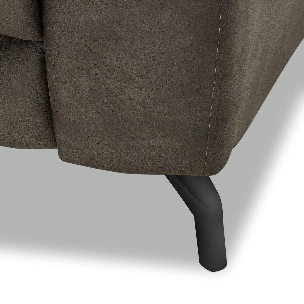 Selesta 2-Sitzer Sofa – mit Elektrische Relaxfunktion, USB - Stoffbezug Taupe Grau