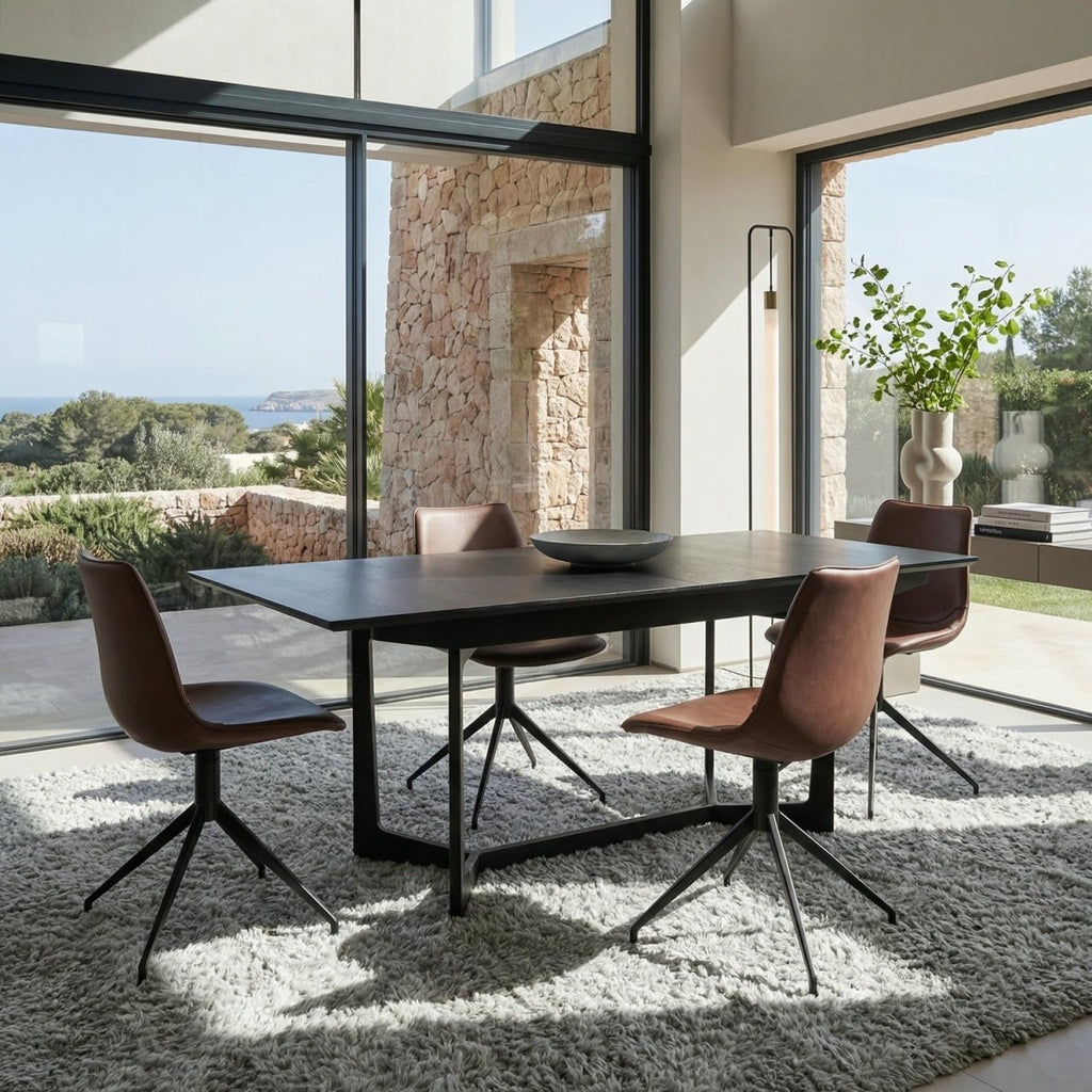 6er Set Esszimmerstühle Isabel - Drehbar - Cognacbraun - IBBE DESIGN - FURNHOUSE