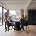 4er Set Esszimmerstühle Nanna - Stoff Schwarz - FURNHOUSE