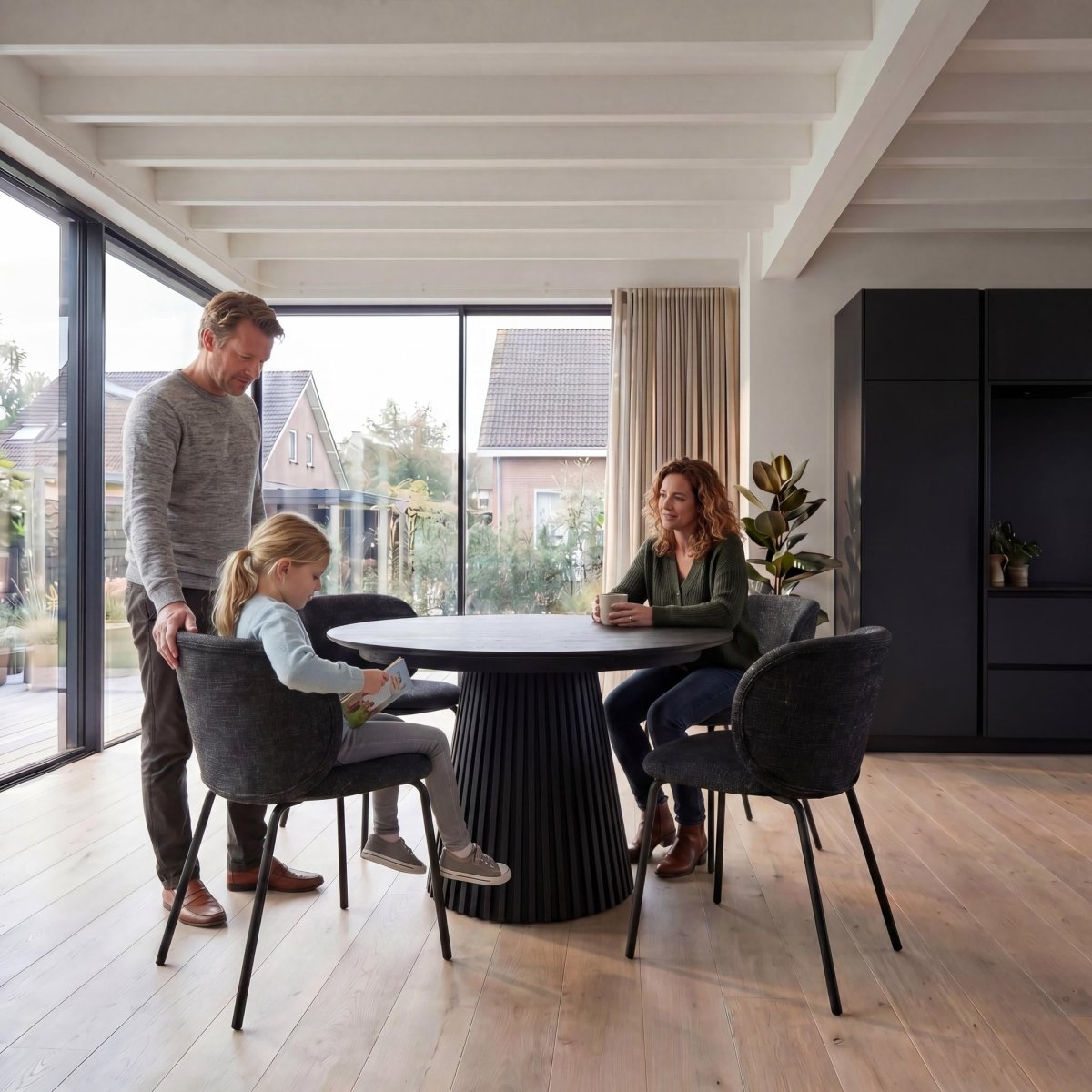 6er Set Esszimmerstühle Nanna - Schwarz - IBBE DESIGN - FURNHOUSE