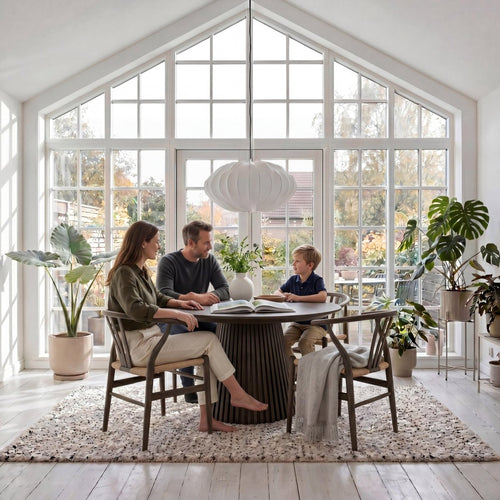 6er Set Esszimmerstühle Nikoline mit Geflechtsitz - Räuchereiche - IBBE DESIGN - FURNHOUSE