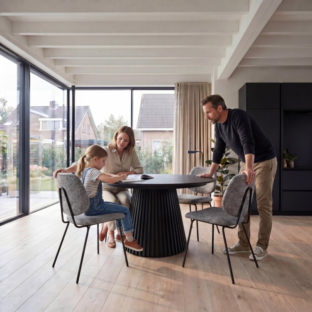 6er Set Esszimmerstühle Sofia - Grau - IBBE DESIGN - FURNHOUSE