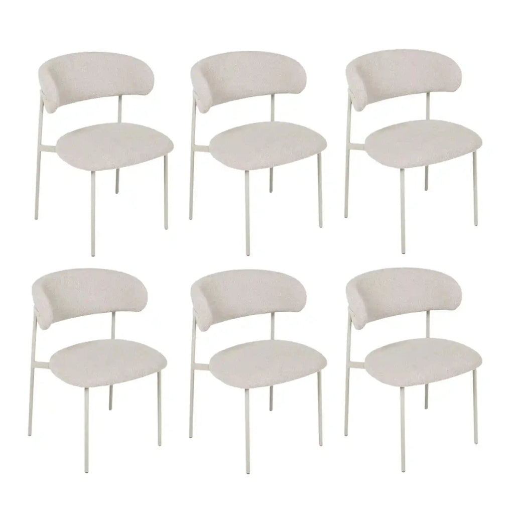 6er Set Esszimmerstühle Diana - Beige - FURNHOUSE