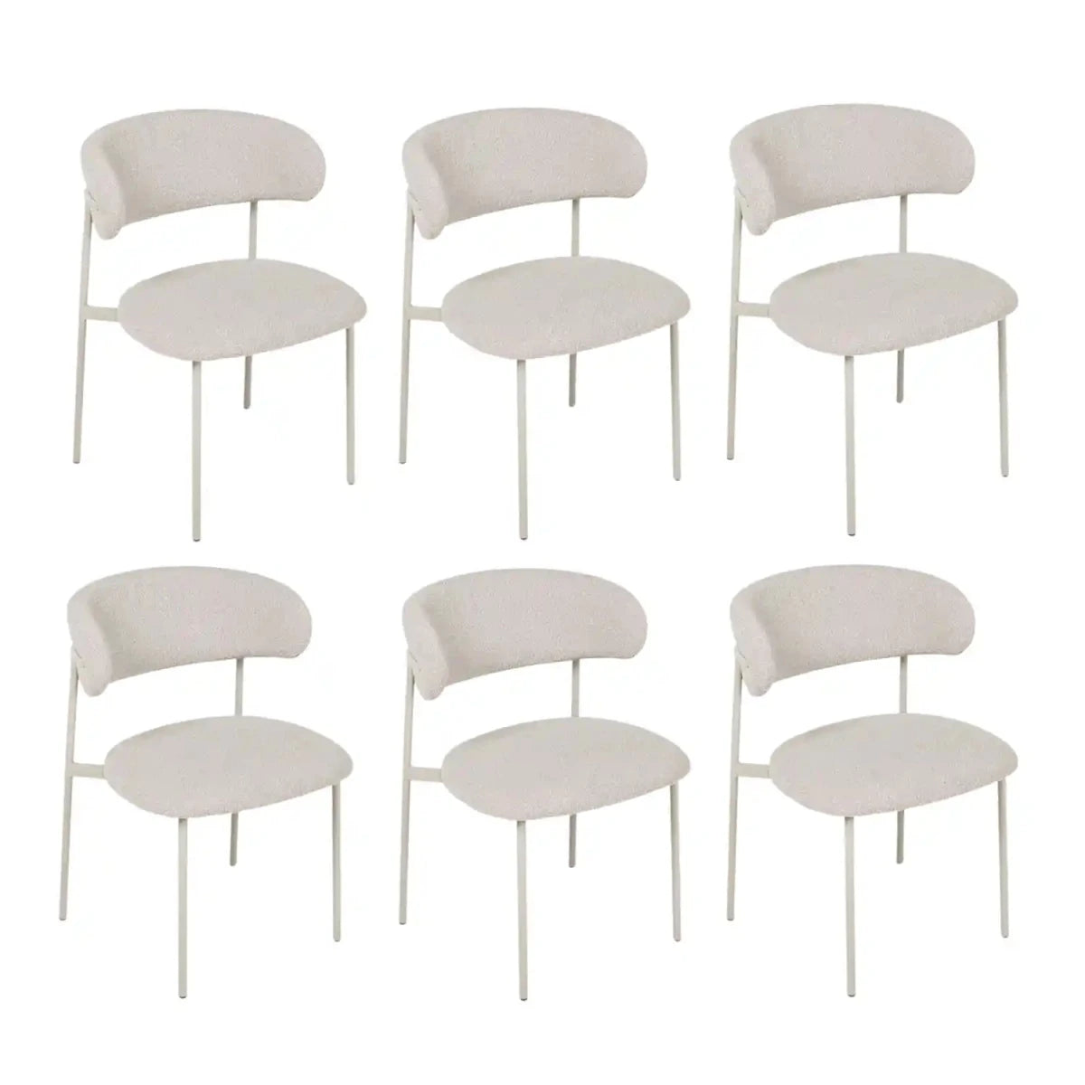 6er Set Esszimmerstühle Diana - Beige - FURNHOUSE