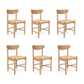 6er Set Esszimmerstühle Malou mit Geflechtsitz - Wildeiche - FURNHOUSE