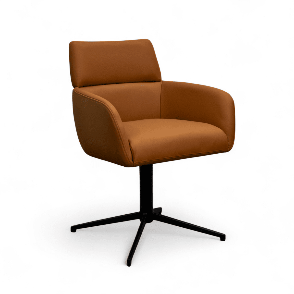 6er Set Esszimmerstühle mit Armlehne - Drehbar - Hellbraun - FURNHOUSE