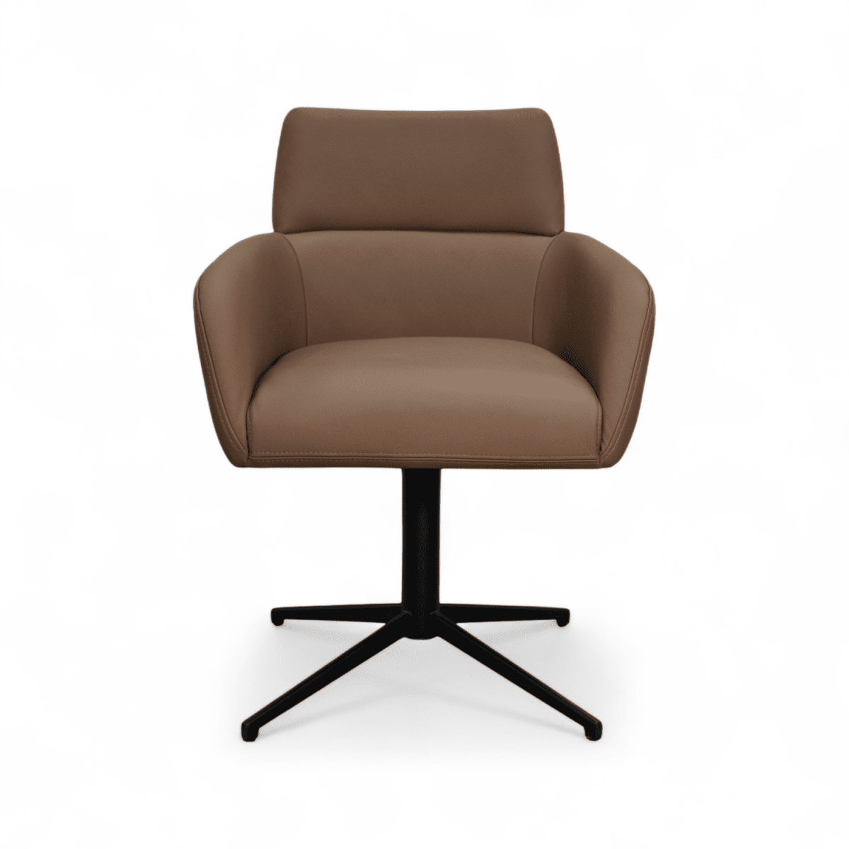 6er Set Esszimmerstühle mit Armlehne - Drehbar - Taupe - FURNHOUSE