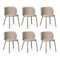 6er Set Esszimmerstühle Nanna - Beige - FURNHOUSE