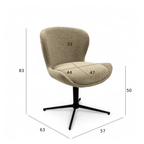 4er Set Esszimmerstühle - Drehbar - Beige - FURNHOUSE