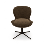 6er Set Esszimmerstühle Nicklas - Drehbar, Stoff Braun - FURNHOUSE