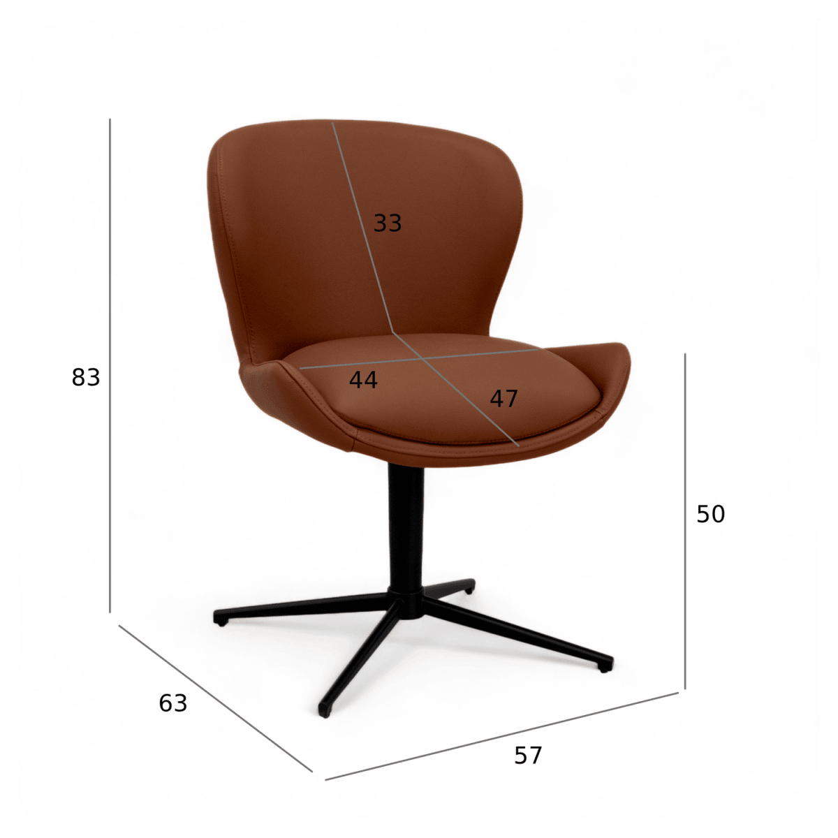 6er Set Esszimmerstühle Nicklas - Drehbar - Dunkelbraun - FURNHOUSE