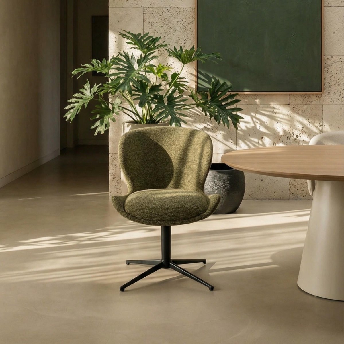 6er Set Esszimmerstühle Nicklas - Drehbar - Grün - FURNHOUSE