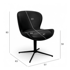 Maße Esszimmerstuhl Nicklas Schwarz: 57 x 63 x 83 cm (B x T x H), Sitzhöhe 50 cm
