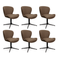6er Set Esszimmerstühle Nicklas - Drehbar - Taupe - FURNHOUSE