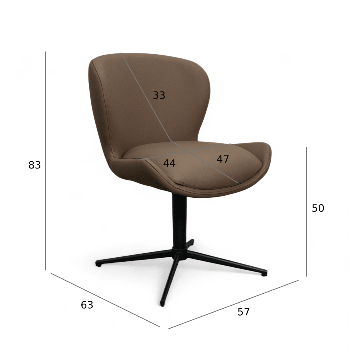 4er Set Esszimmerstühle - Drehbar - Taupe - FURNHOUSE