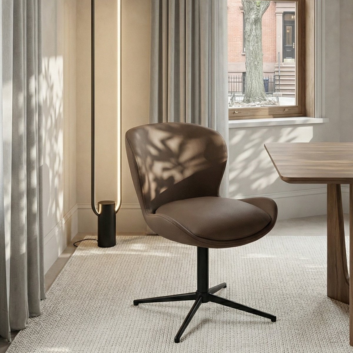 4er Set Esszimmerstühle - Drehbar - Taupe - FURNHOUSE