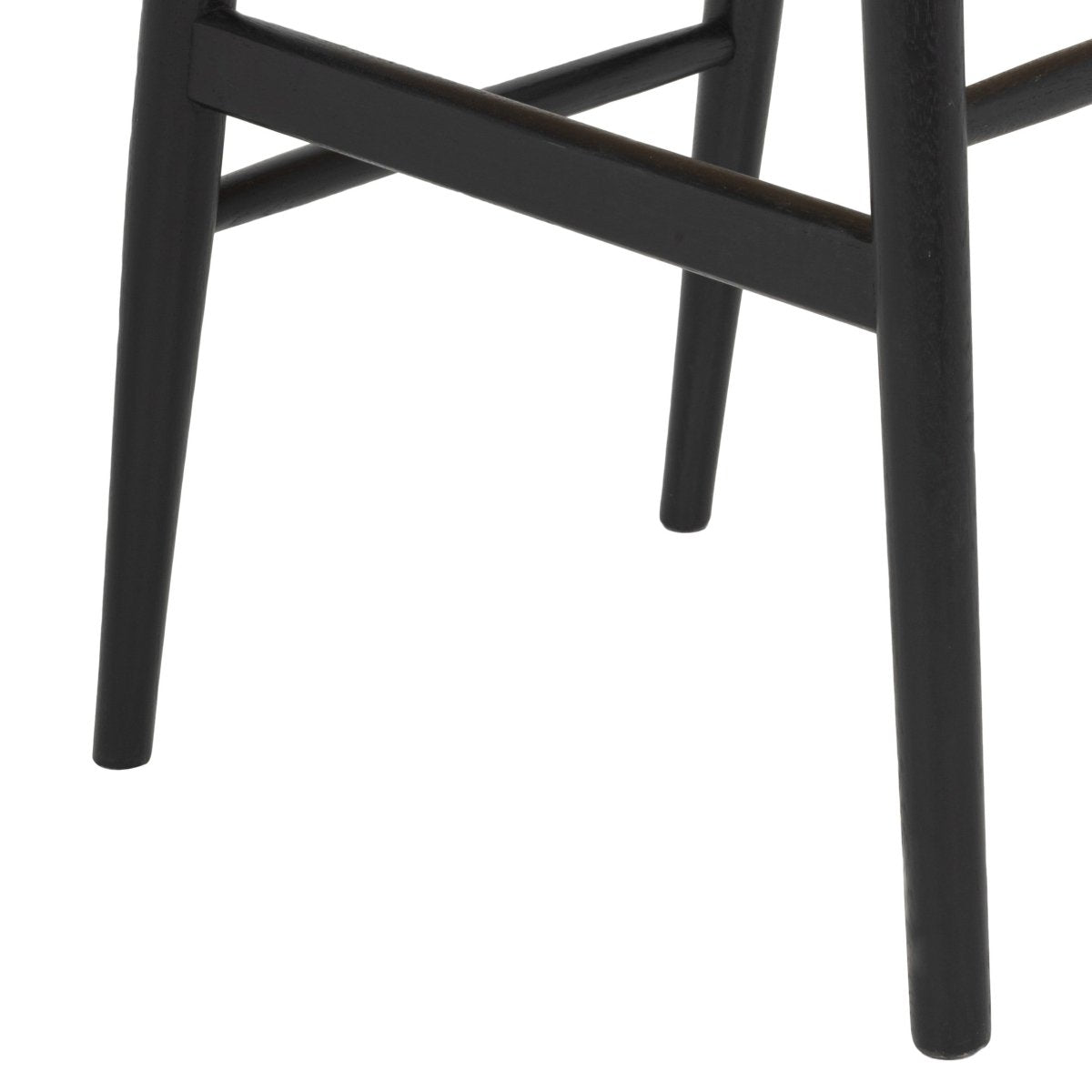 6er Set Esszimmerstühle Nikoline mit Geflechtsitz - Schwarz - FURNHOUSE