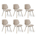 6er Set Esszimmerstühle Sofia - Beige - FURNHOUSE