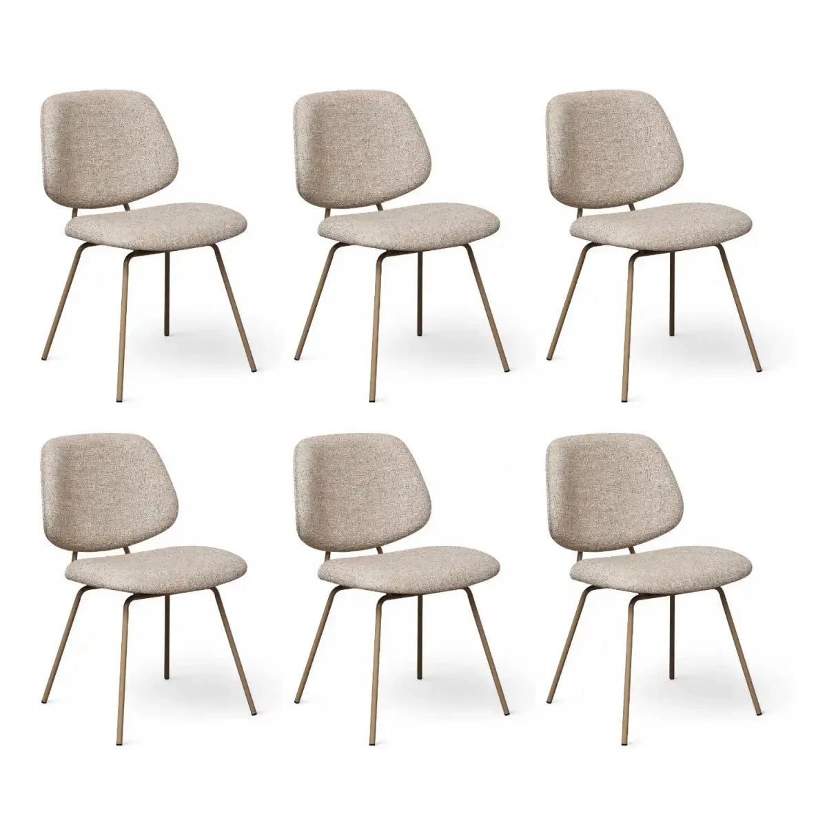 6er Set Esszimmerstühle Sofia - Beige - FURNHOUSE