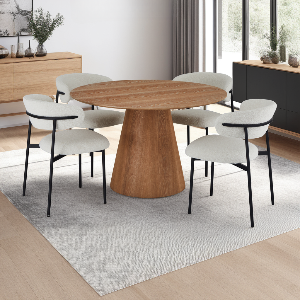 Runder Essstisch mit SäulenfußTango Natur ø120 cm - FURNHOUSE