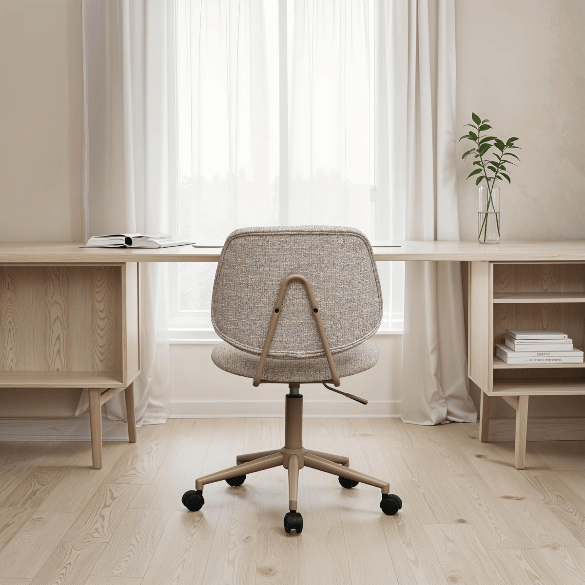 Alto Bürostuhl - Bouclé-Stoff Beige - FURNHOUSE