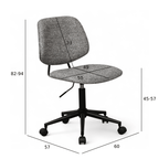 Alto Bürostuhl - Bouclé-Stoff Grau - FURNHOUSE