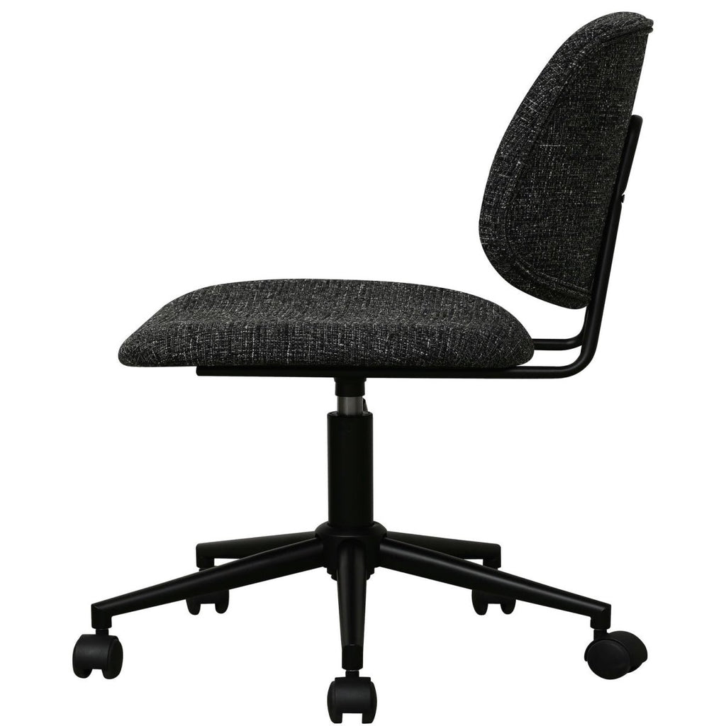 Alto Bürostuhl - Bouclé-Stoff Schwarz - FURNHOUSE