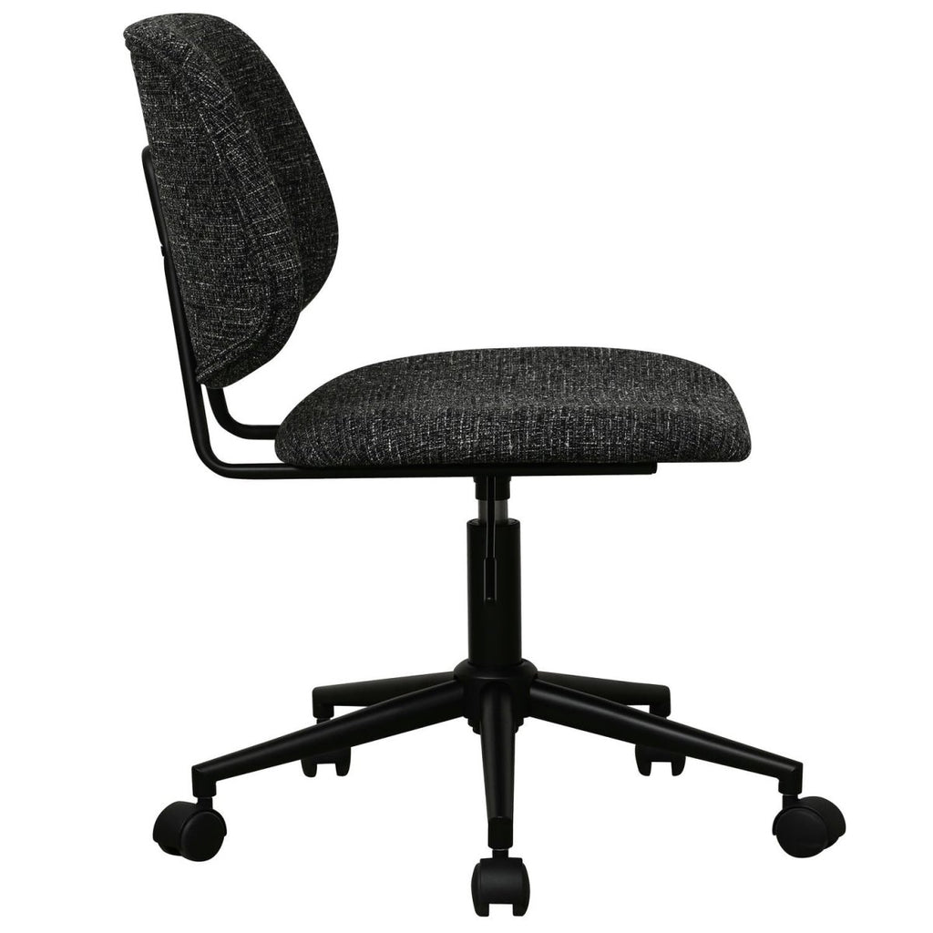 Alto Bürostuhl - Bouclé-Stoff Schwarz - FURNHOUSE