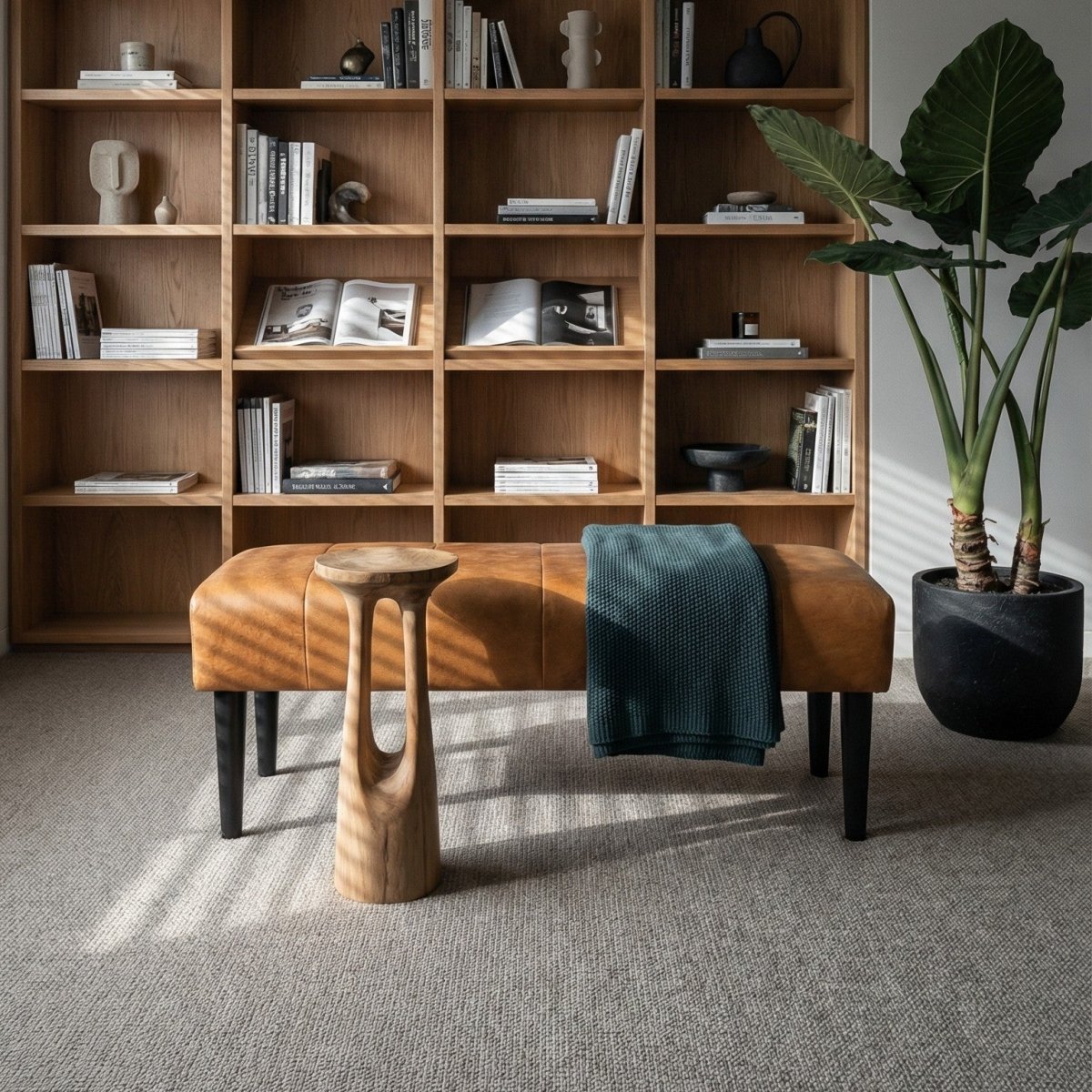 Athea Sitzbank 120 cm - Cognacbraun - FURNHOUSE