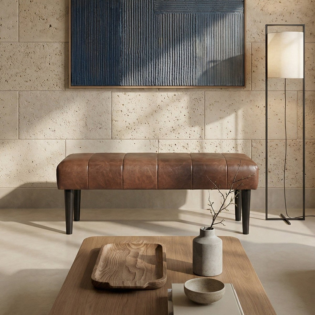 Athea Sitzbank 120 cm - Dunkelbraun - FURNHOUSE