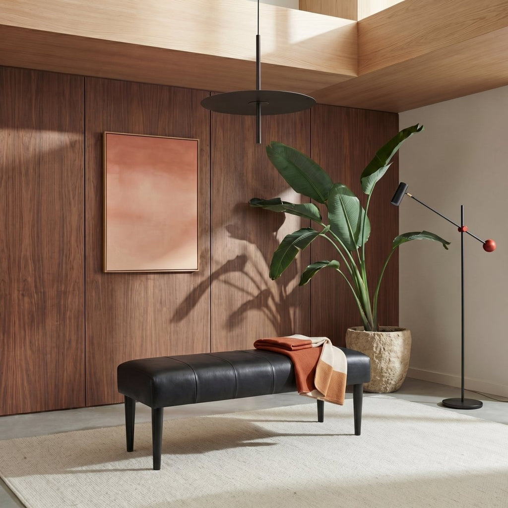 Athea Sitzbank 120 cm - Schwarz - FURNHOUSE