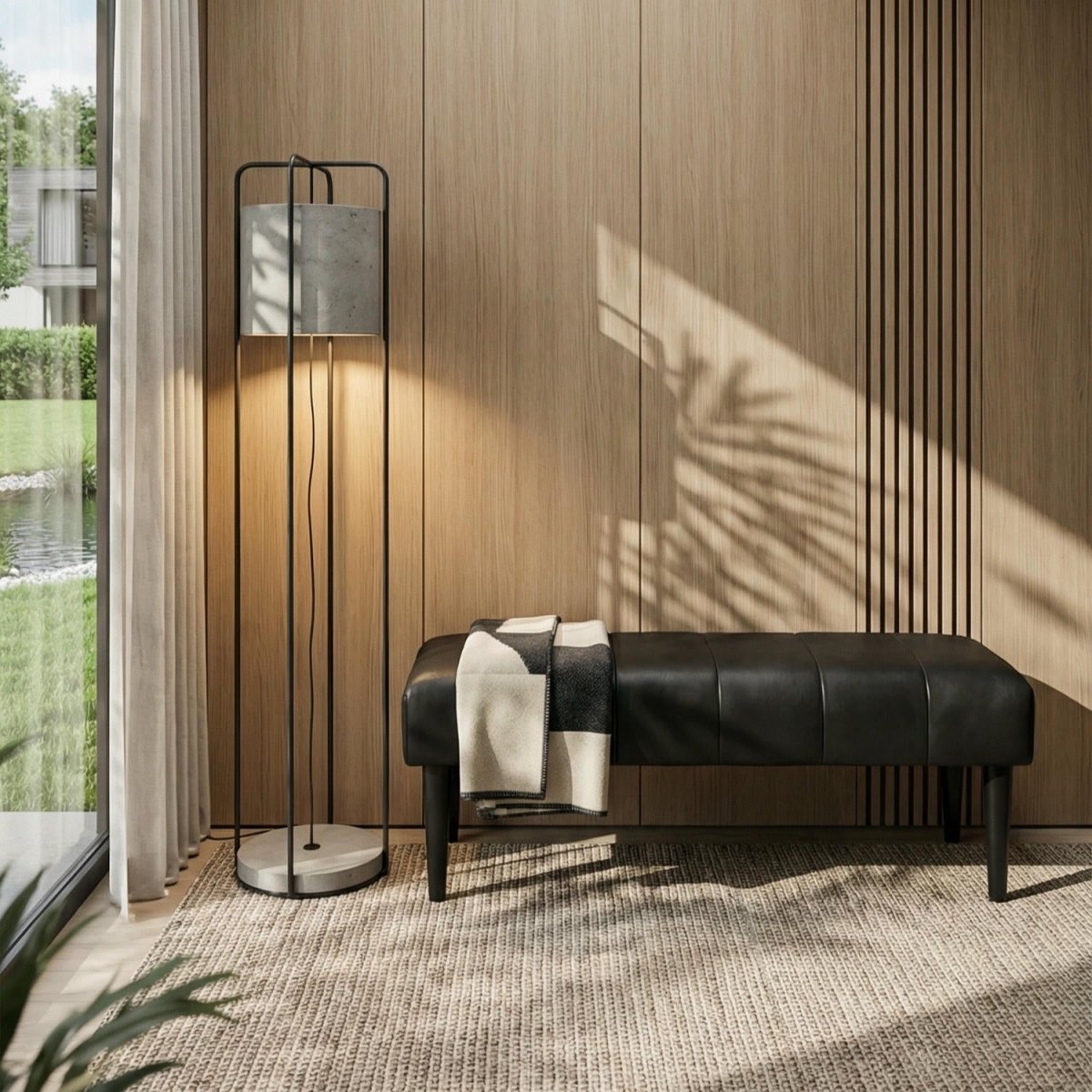 Athea Sitzbank 120 cm - Schwarz - FURNHOUSE