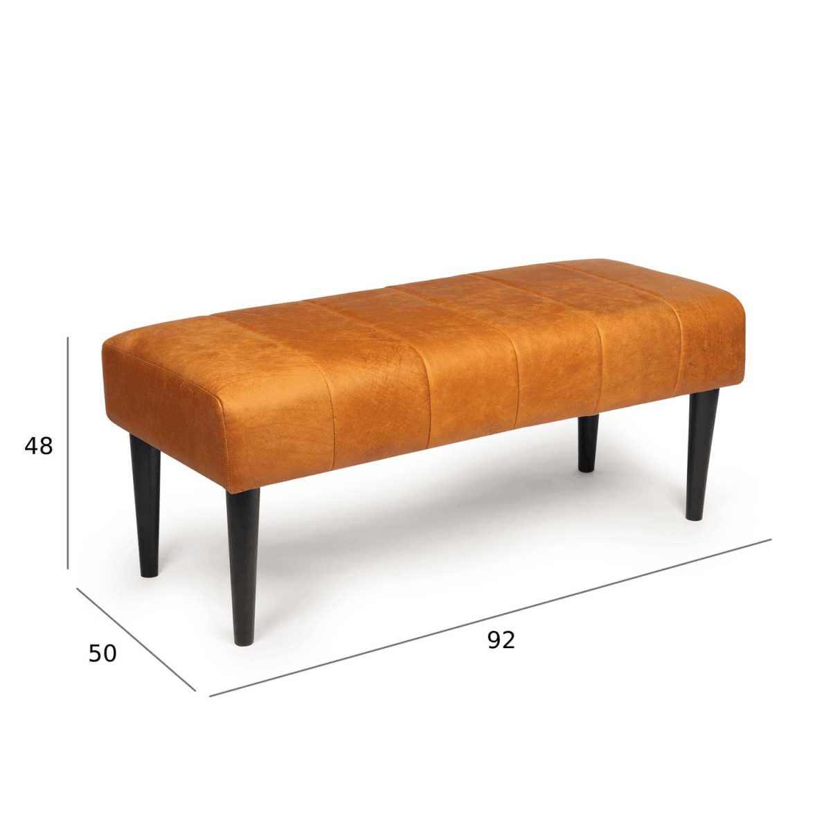 Athea Sitzbank 92 cm - Cognacbraun - FURNHOUSE