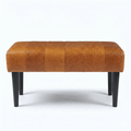 Sitzbank Athea 92 cm Cognacbraun von vorne