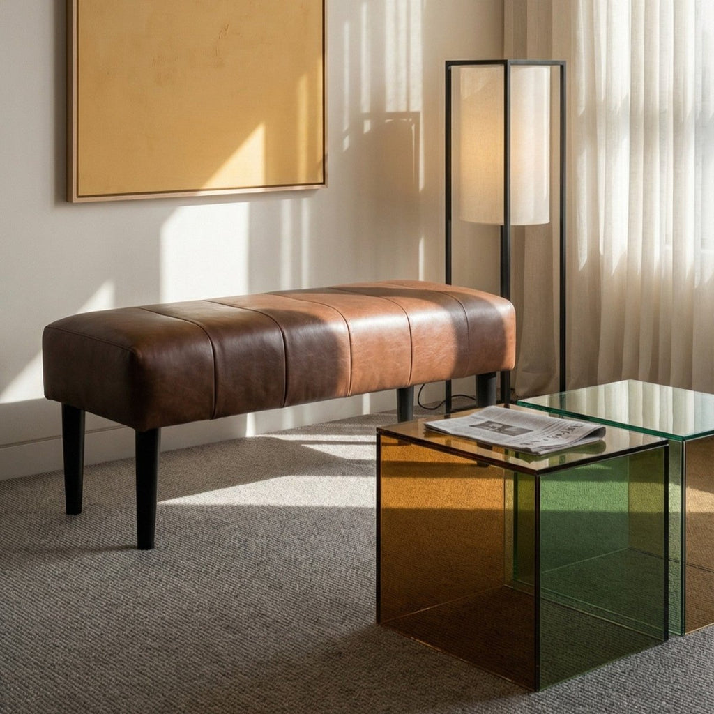 Athea Sitzbank 92 cm - Dunkelbraun - FURNHOUSE