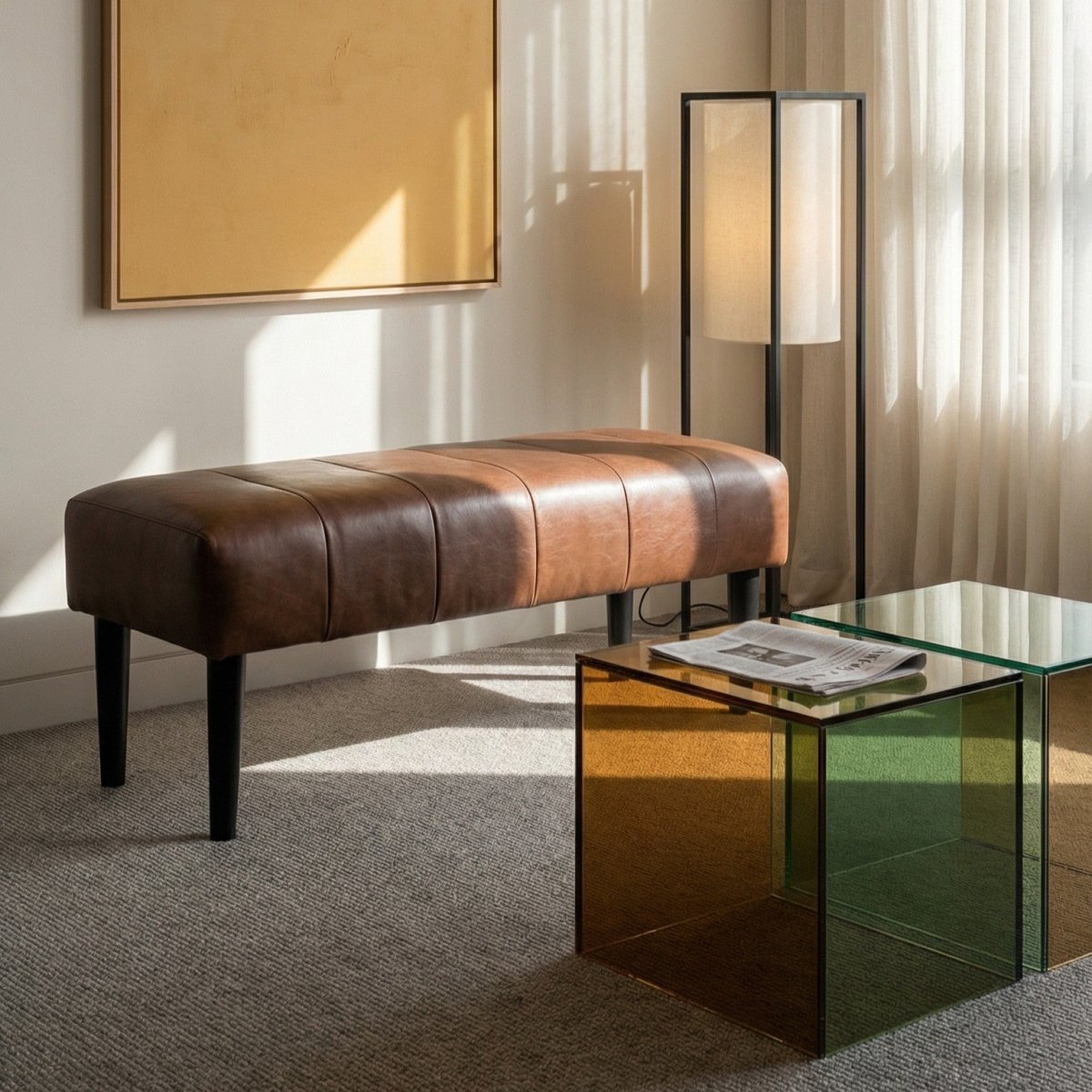 Athea Sitzbank 92 cm - Dunkelbraun - FURNHOUSE