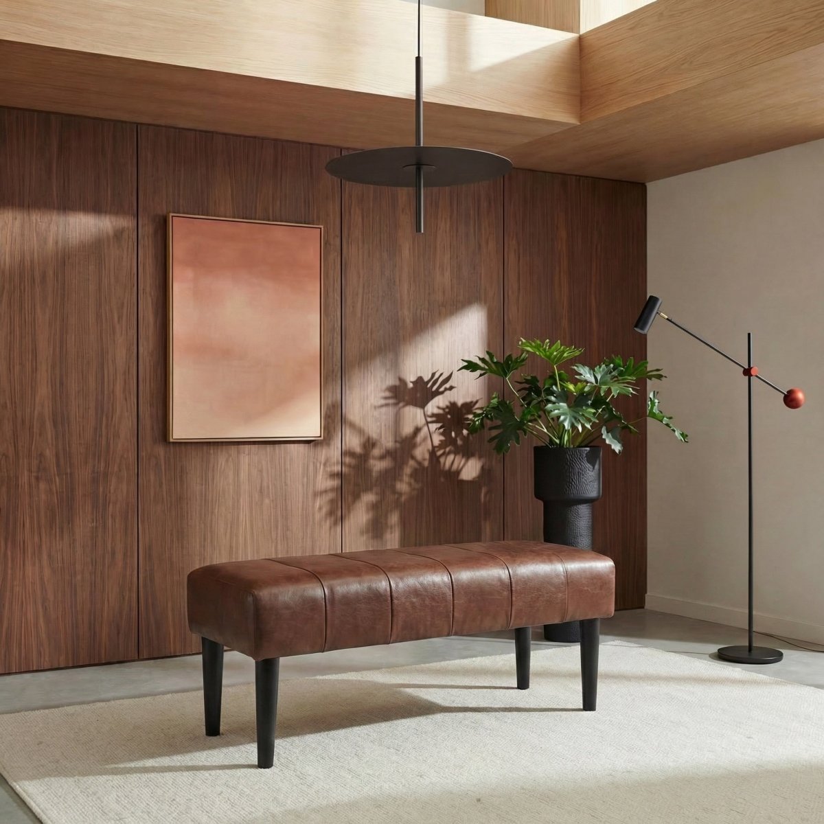 Athea Sitzbank 92 cm - Dunkelbraun - FURNHOUSE