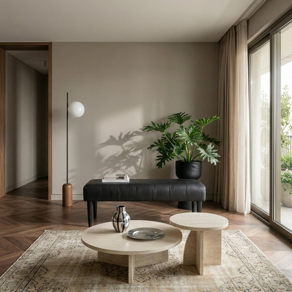 Athea Sitzbank 92 cm - Schwarz - FURNHOUSE